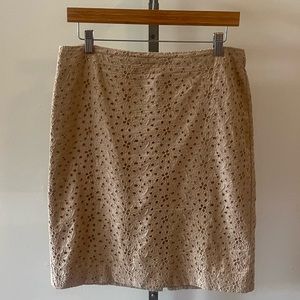 Talbots Eyelet Pencil Skirt